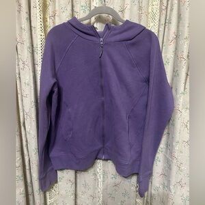 Lole Purple Full Zip Hoodie w/‎ Thumbholes Size Large